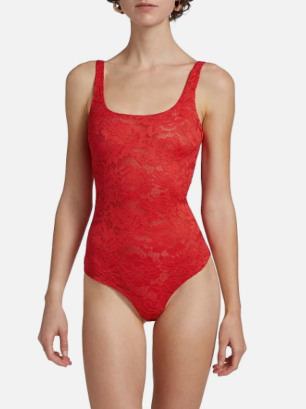 Generation Love Women's Gigi Floral Lace Bodysuit in Flame Size XL-MSRP $165